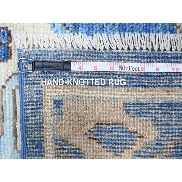 Dodger Blue Anatolian Village Inspired with Large Elements Design Soft